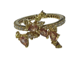 Yellow Gold Sapphire With Diamond Ring 3.7G