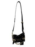 Versace Jeans Couture Shoulder Flip Small Black Leather