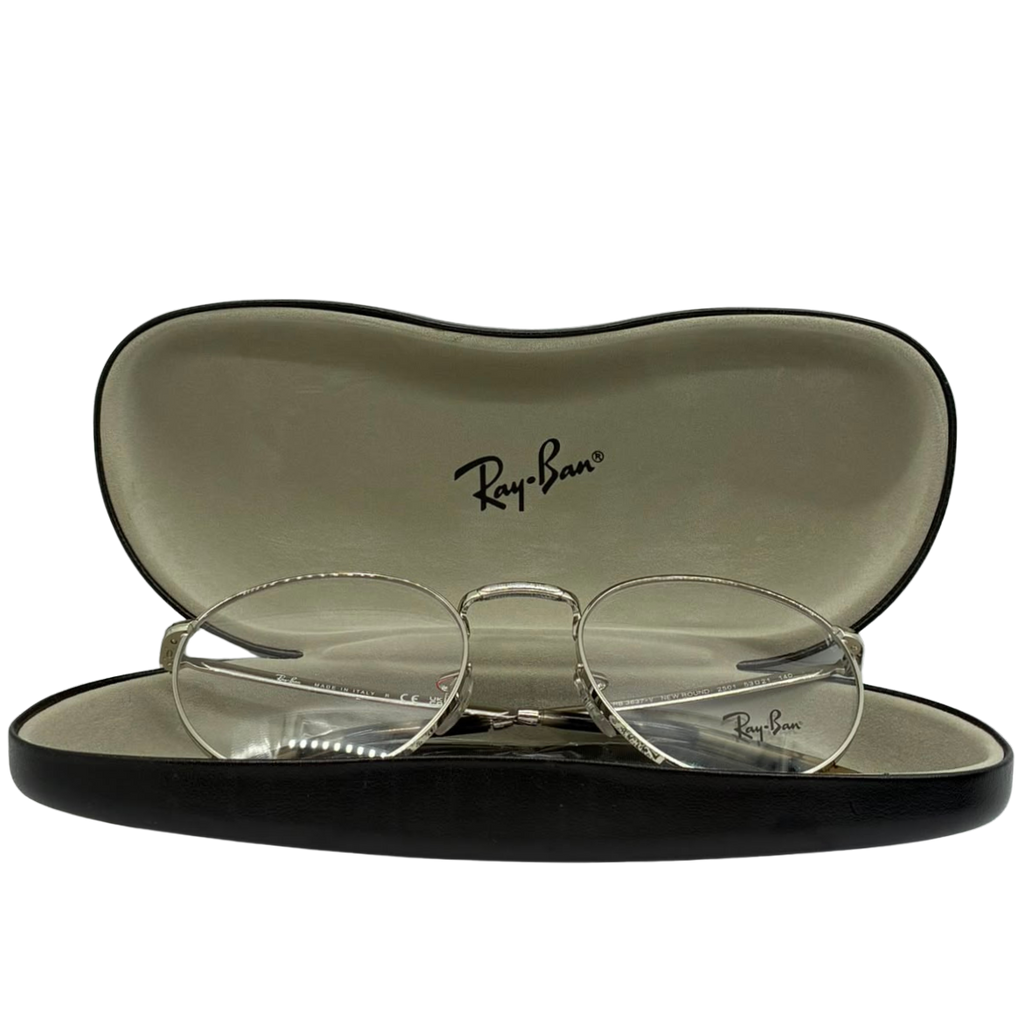 RayBan RB3637V New Round Optics Eyeglasses Silver Metal