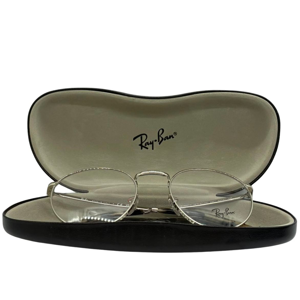 RayBan RB3637V New Round Optics Eyeglasses Silver Metal