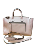 Bally Sommet ZIP Logo Engraved Leather 2way Handbag Shoulder Bag Pink Beige