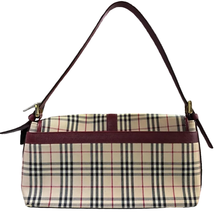 Burberry Nova Check Canvas Shoulder Bag
