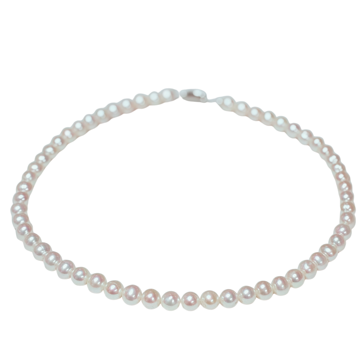 Pearly Lustre 925 Silver Pearl Like Neckalce
