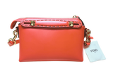 Fendi By The Way Mini Leather Boston Bag Roma Script Tulipano+Oro Soft