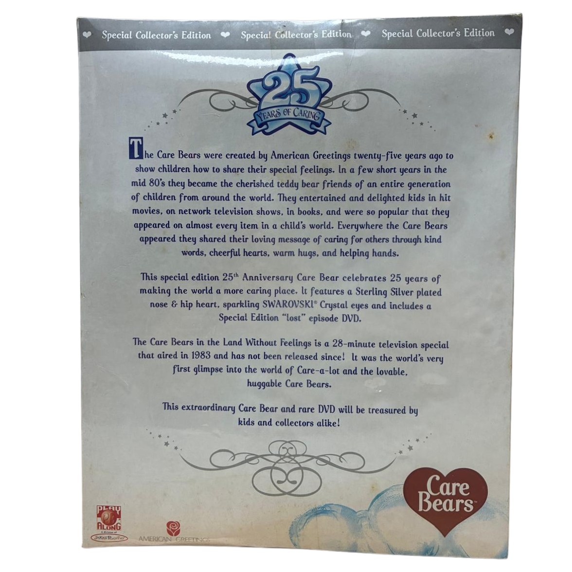 Care Bear With Swarovski Crystal Eyes 25th Anniversary Collectors Edition