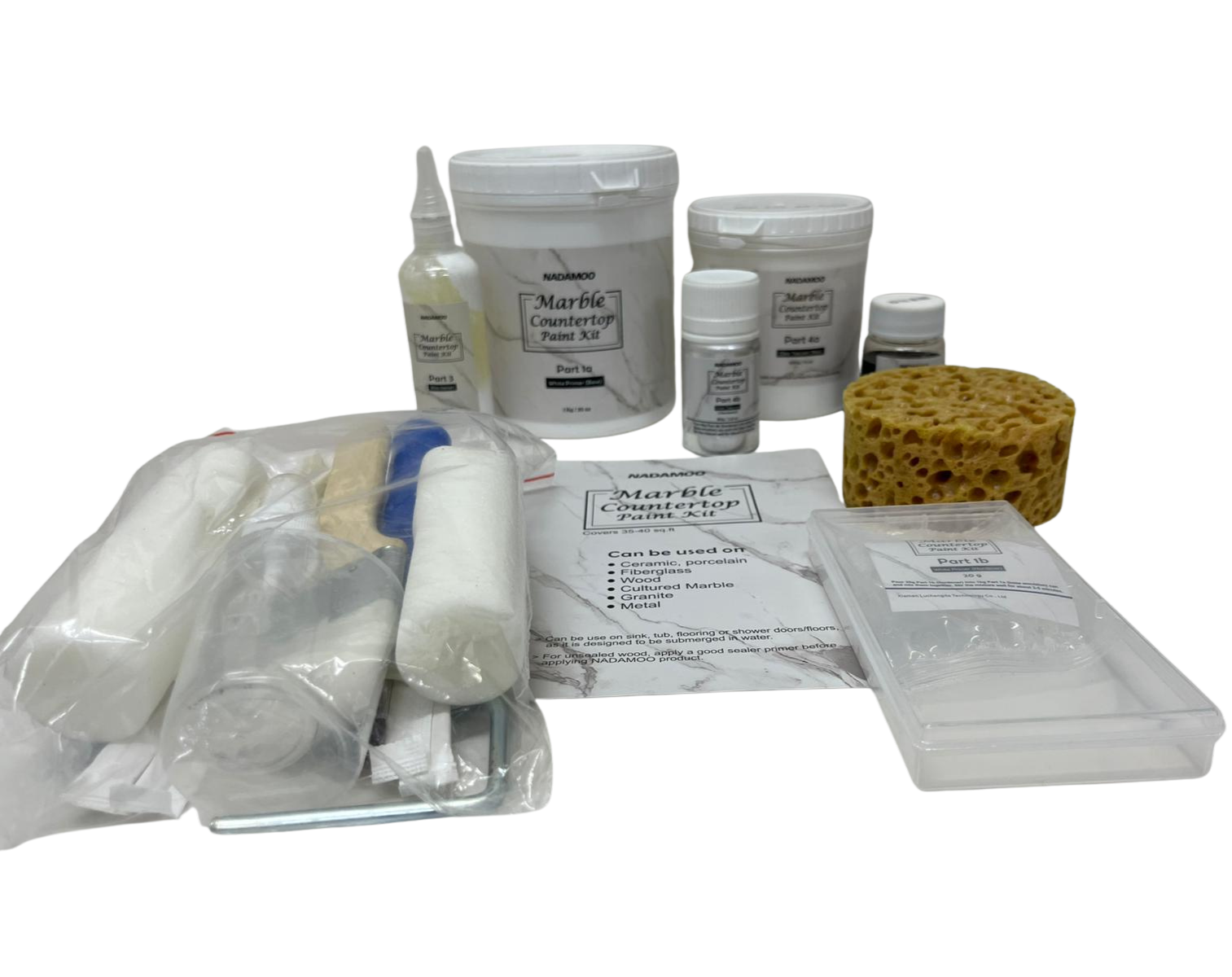 NADAMOO White Marble Countertop Paint Kit