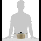 Lock And Lock CookPlus Marble Stone 24cm Deep Casserole Grey
