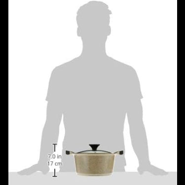 Lock And Lock CookPlus Marble Stone 24cm Deep Casserole Grey