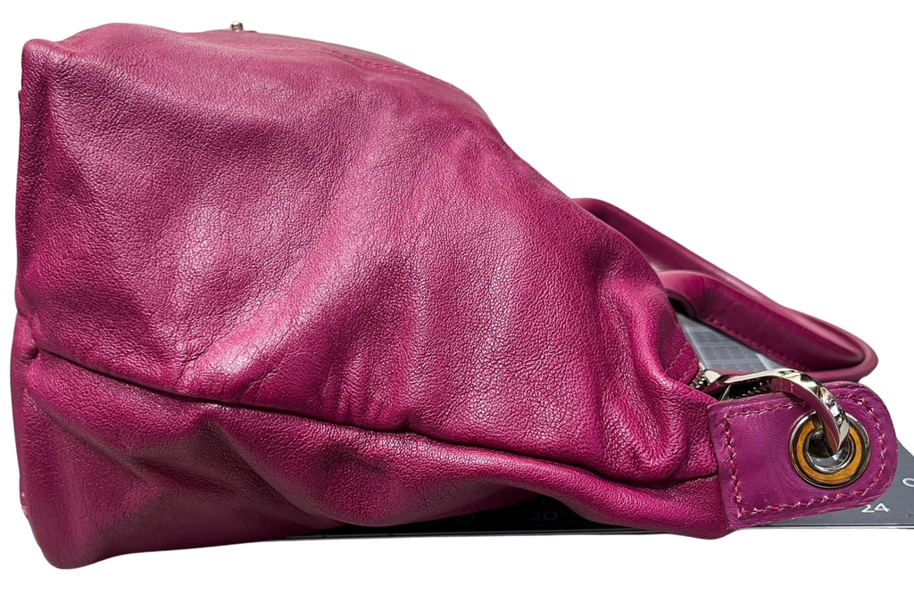 Longchamp Le Pliage Cuir Leather Top Handle Bag Pink