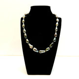 Natural Black South Sea Pearl Silver Necklace