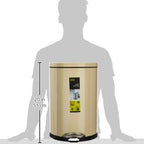 Eko 281HB EK921920CR Luna Stainless Steel Step Bin With Soft Closing Lid 20L Cream
