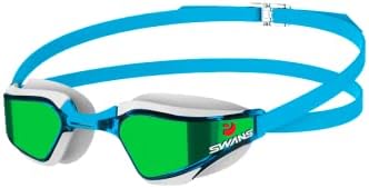 Swans SR72M MIT SBG Racing Adult Insert Mirror Technology Swim Goggles Sky BlueGreen Main image