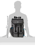 Lunkerhunt LTS Tackle Backpack - Grey - Zipperless Fishing Backpack with 2 Rod Holders and Tackle Box