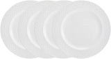 Mikasa 5188288 Trellis 16 Piece Dinnerware Set, Service for 4, White