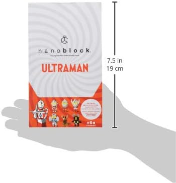 nanoblock NBMC_05S Ultraman Mini Sized Building Blocks, Box of 6 Pieces