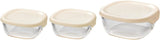 Hario KST-2012-OW Heat Resistant Glass Storage Container Set, Off White (3 Pieces)