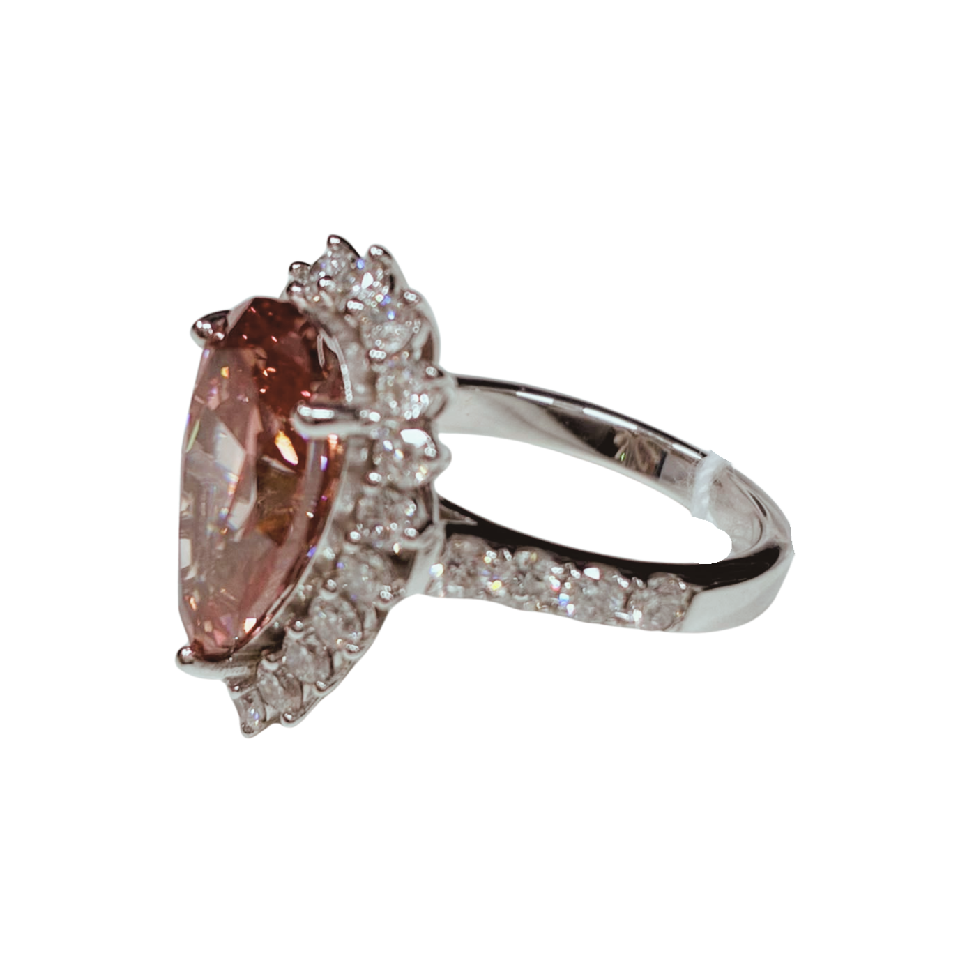 18KWG Pink Lab Grown Diamond Ladys Ring 6.42GM Secondary image