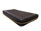 COACH Accordion Round Zip Long Wallet With Lacquer Rivets