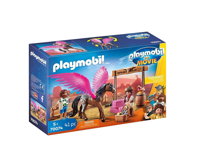 Playmobil the Movie 70074 Marla and Del with Flying Horse Toy Playset Main image