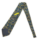 Salvatore Ferragamo Navy Blue With Gold Fruit Necktie