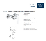 Grohe Eurodisc Cosmopolitan Single-lever shower mixer,33569002