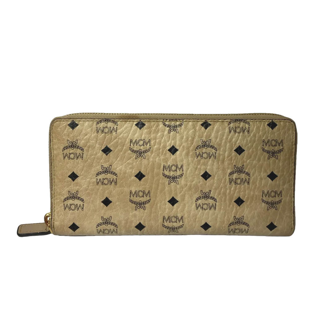 MCM MXL8SVI92 Visetos Zip Around Long Wallet