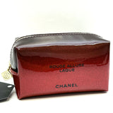 Chanel, Rouge Allure Laque Metallic Red Cosmetic Pouch