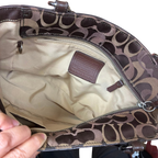 Coach E0932 F13762 Mahogany Signature C Pleated Gallery Tote
