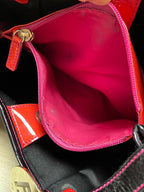 Fendi Black Zucchino Print Canvas And Patent Leather Shopper Tote