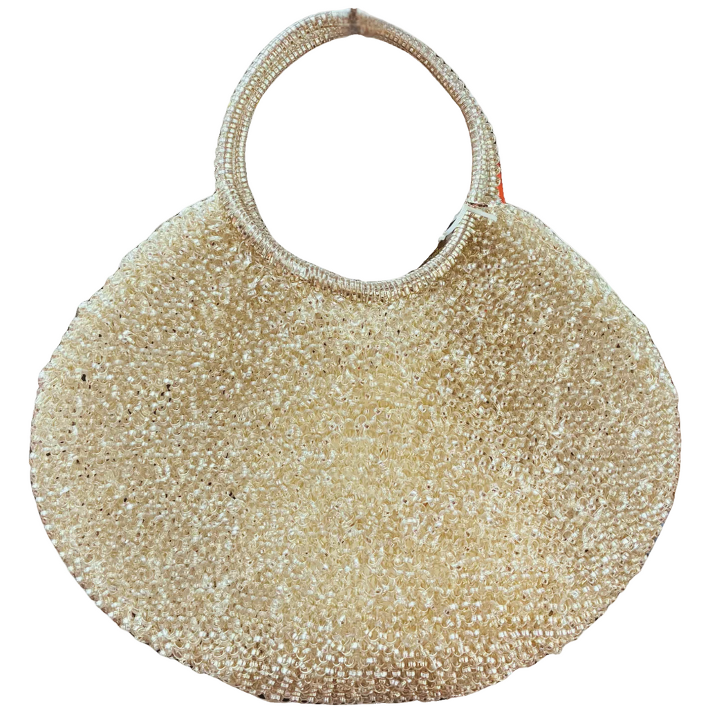 Anteprima Wire Bag 33CM Round Tote Silver Gold
