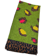 Givenchy Silk Scarf  Olive Green Leopard Print Design 102CM X 102CM