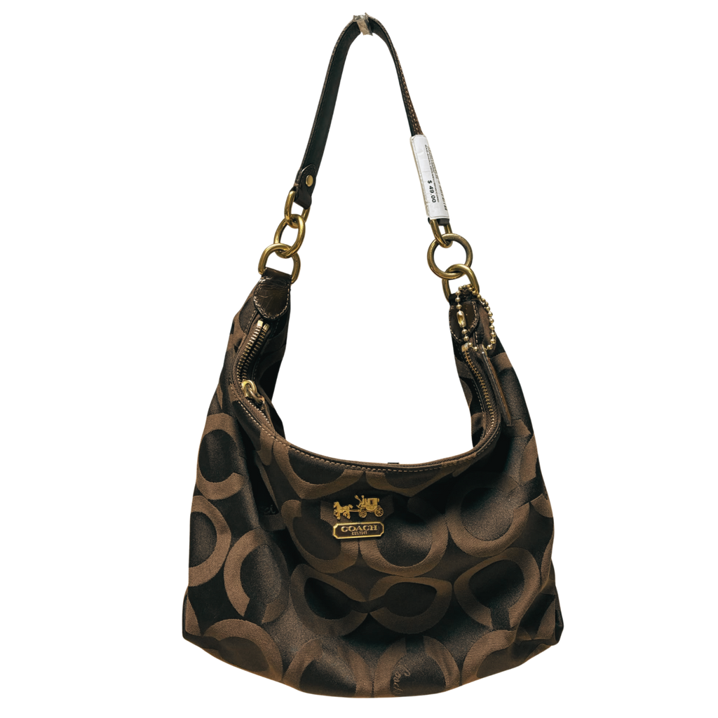 Coach Madison Op Art Sateen Hailey Hobo Bag
