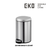 Eko 281HB-EK9213-20-MT 20L Stainless Steel Round Step Bin With Soft Closing Lid