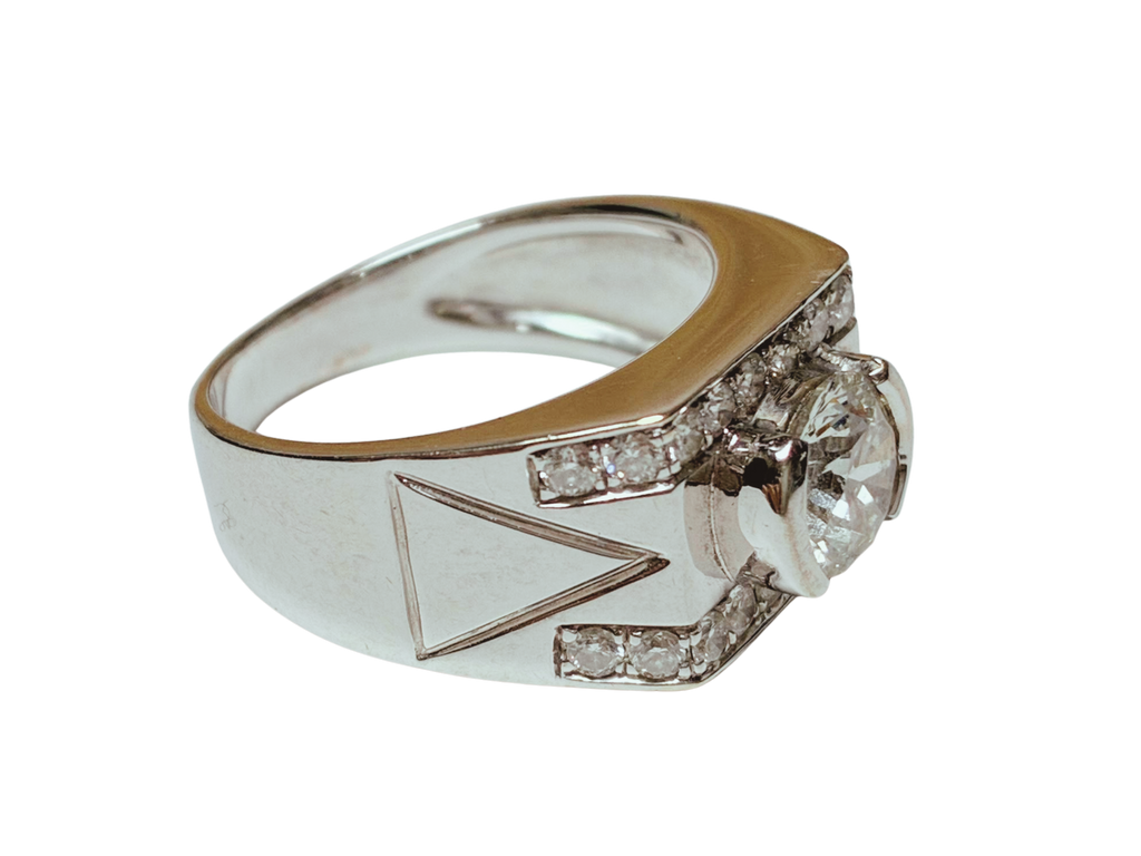 750WG Diamond Mens Ring 7.2GM