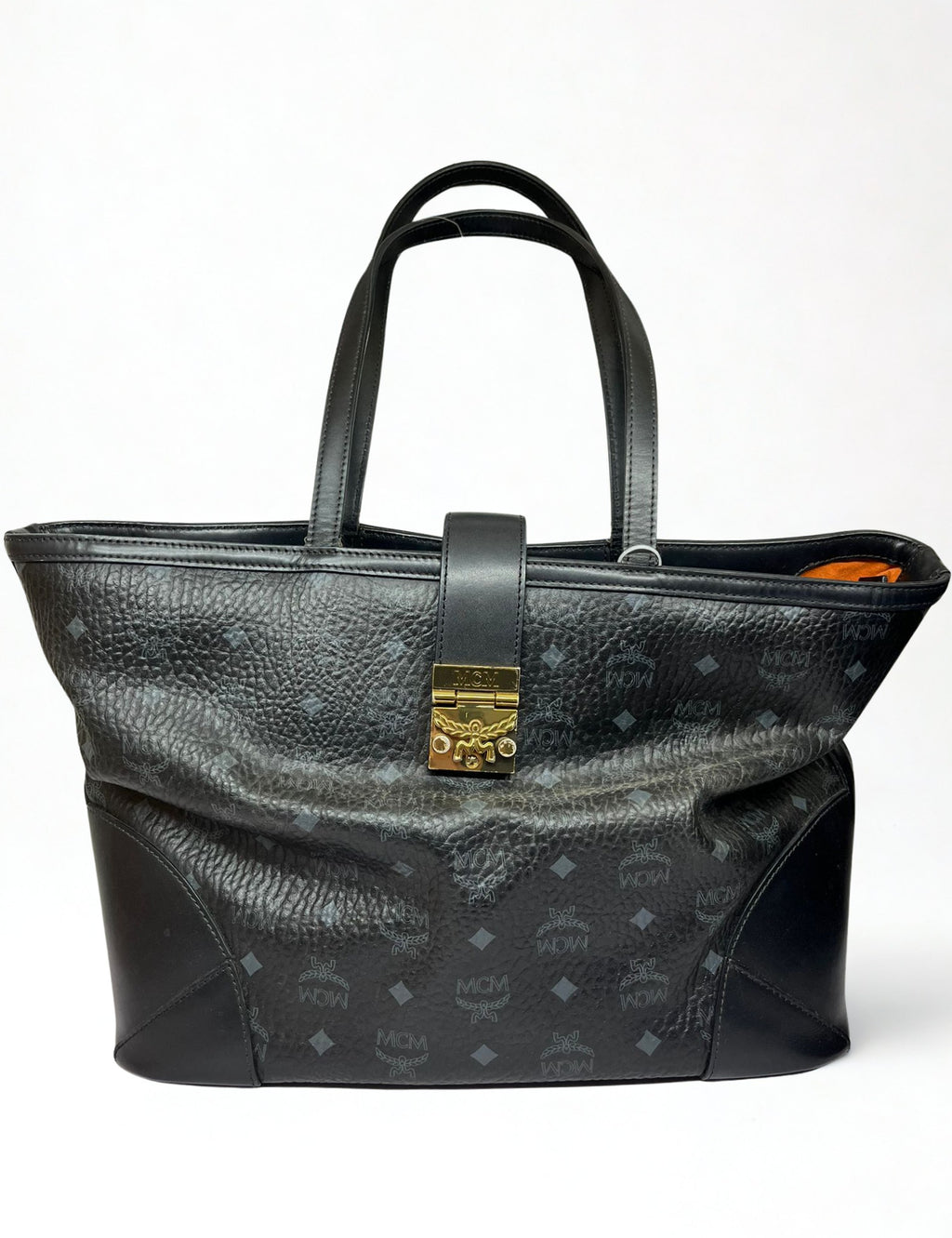 MCM Black Leather Tote S5036