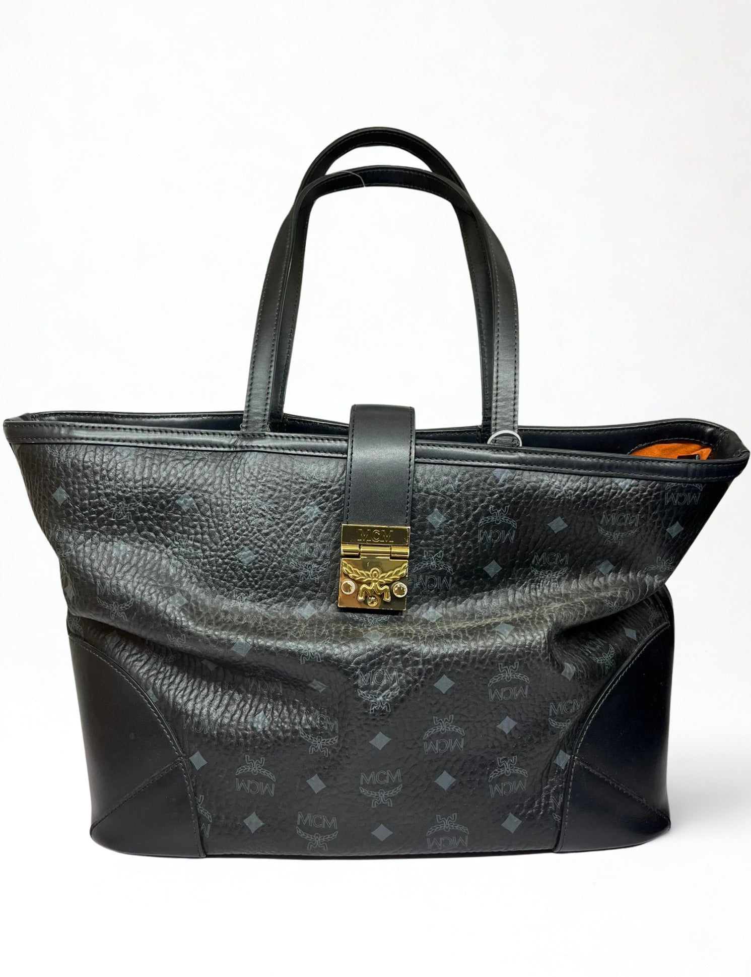 MCM Black Leather Tote S5036