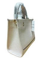 COACH C5268 Womens Dempsey Tote 22 Pebble Leather Chalk