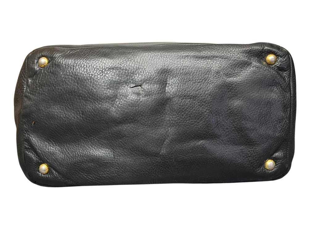 Prada Vitello Daino Tote Bag Black