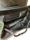 Michael Kors Mens Hudson Leather Aviator Sling Pack Green