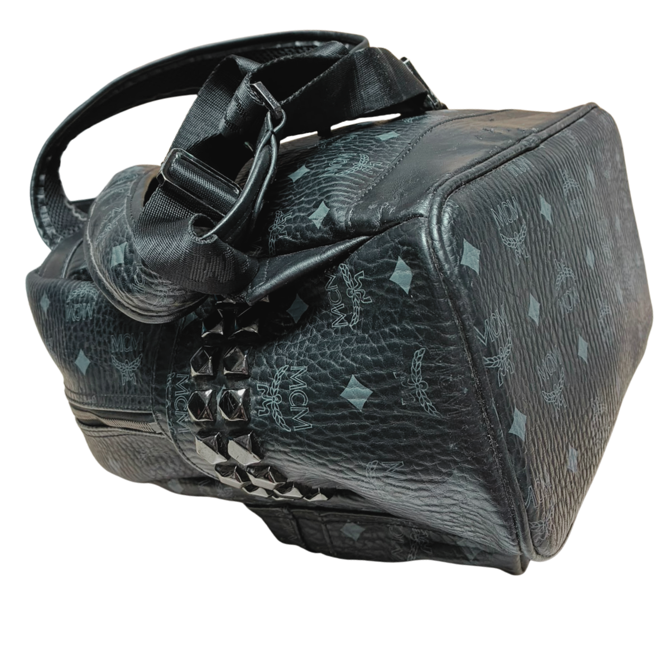 MCM T1851 Stark Side Studs Backpack Visetos Black