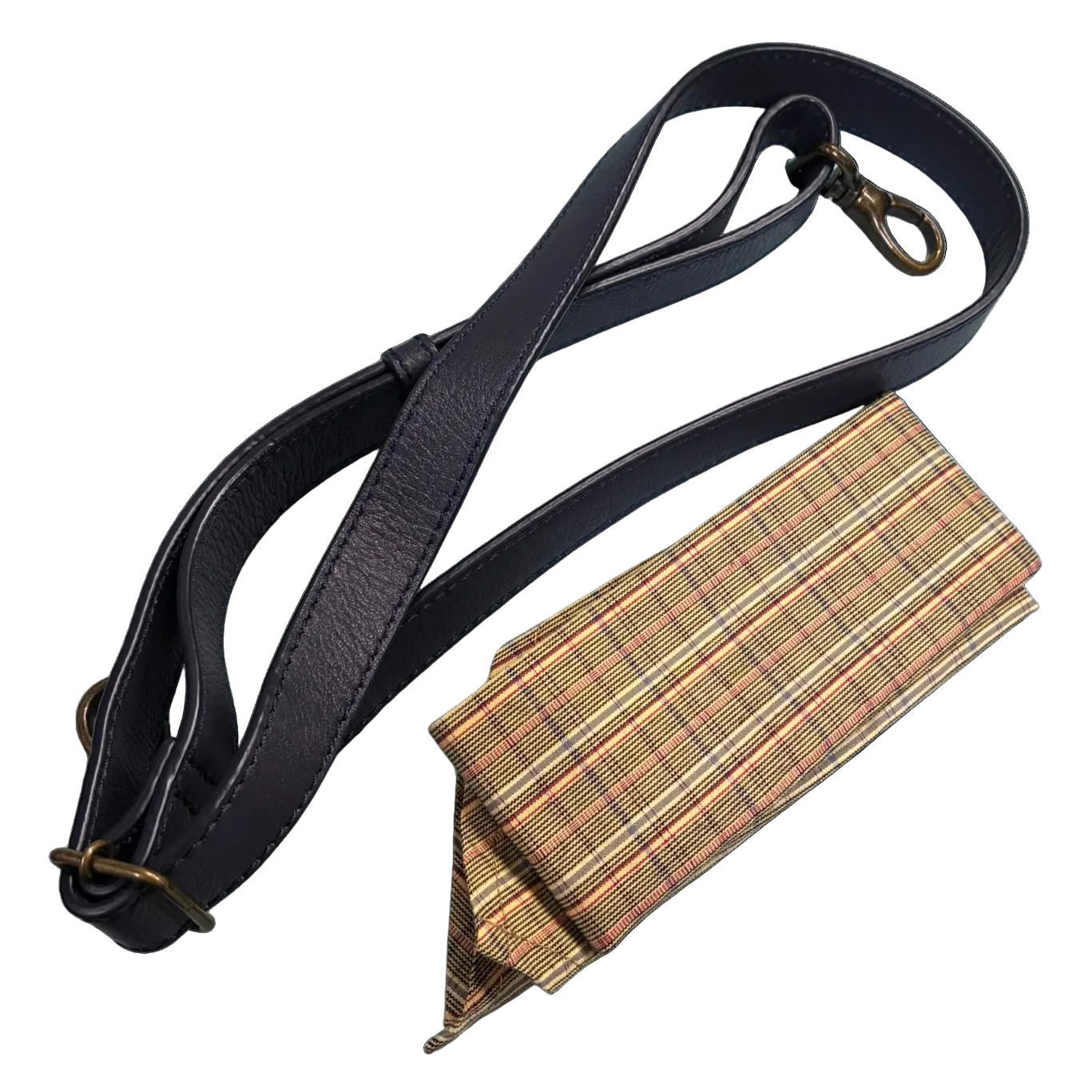 Motherhouse Shoulder Bag Navy Blue Pebbled Leather