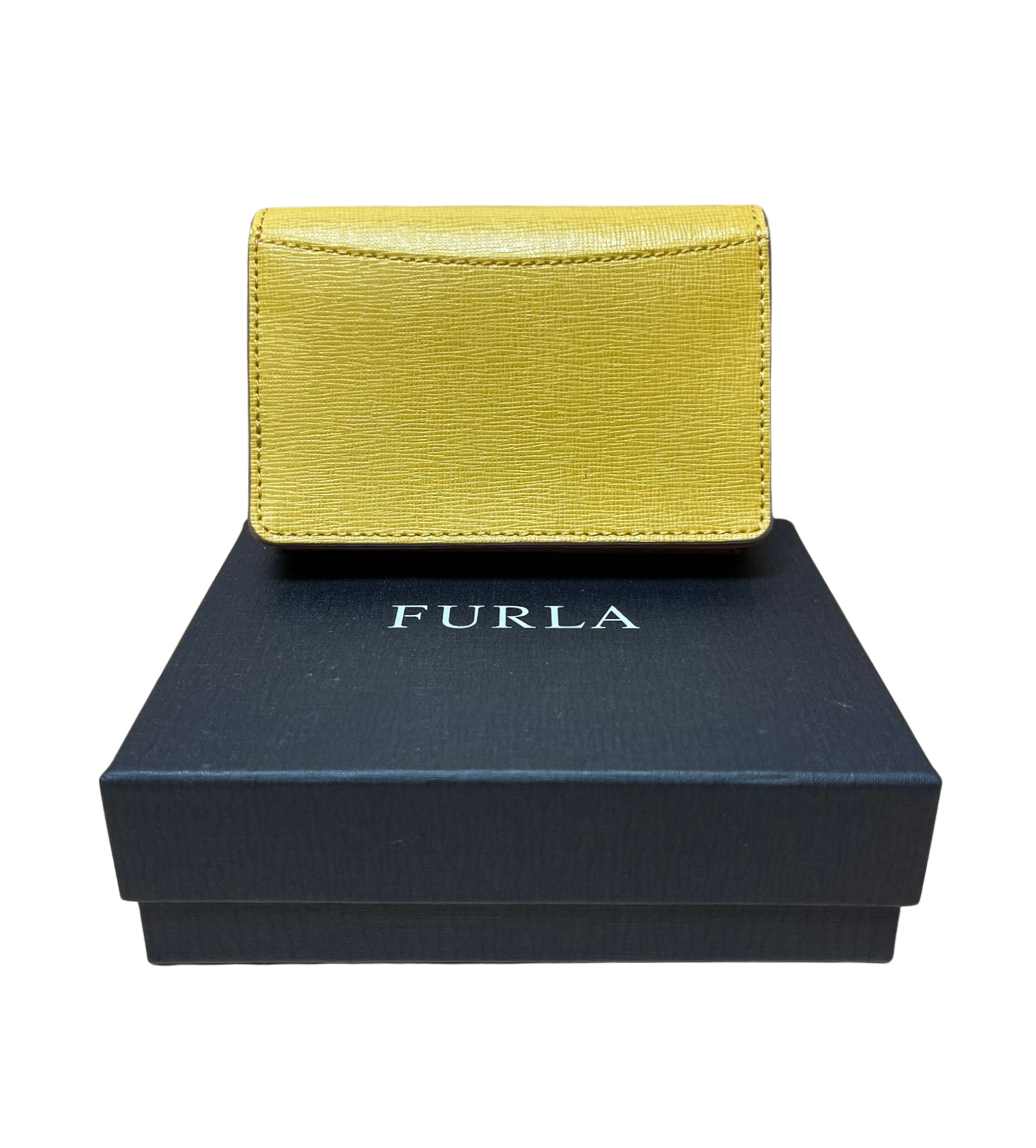 Furla Yellow Leather Card Case Secondary image