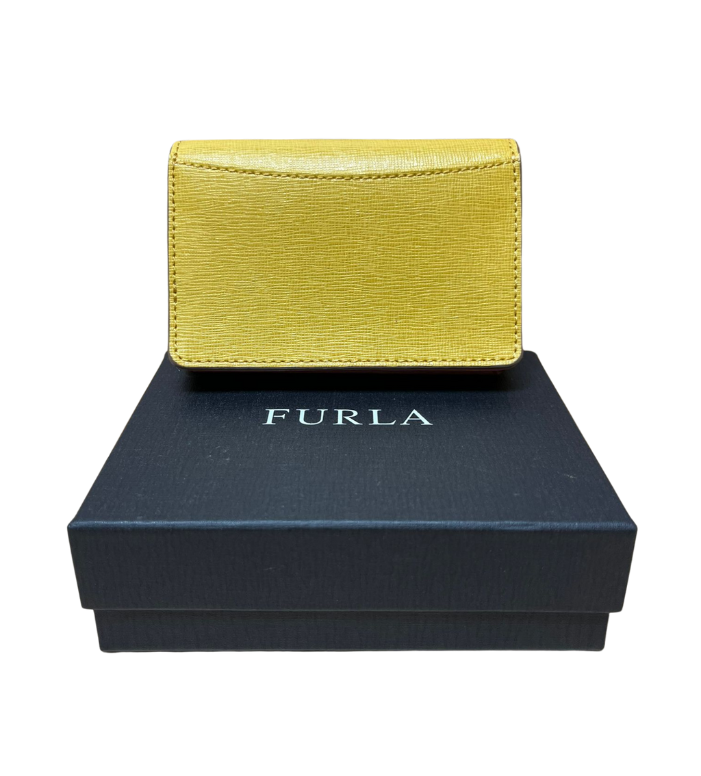 Furla Yellow Leather Card Case