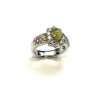 PT900 Chrysoberyl Cat's Eye & Diamond Ring