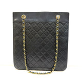 Chanel, Matelasse Black Leather Shoulder Bag