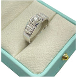 375 White Gold Natural Diamond Ring