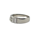 375 White Gold Natural Diamond Ring