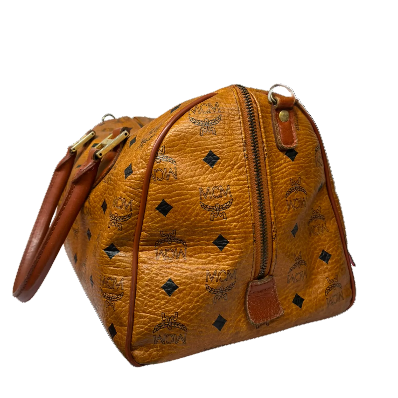MCM Vintage Visetos Monogram Boston 35 Duffle Bag