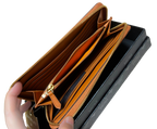 MCM Visetos Large Zip Around Wallet Cognac Colorway