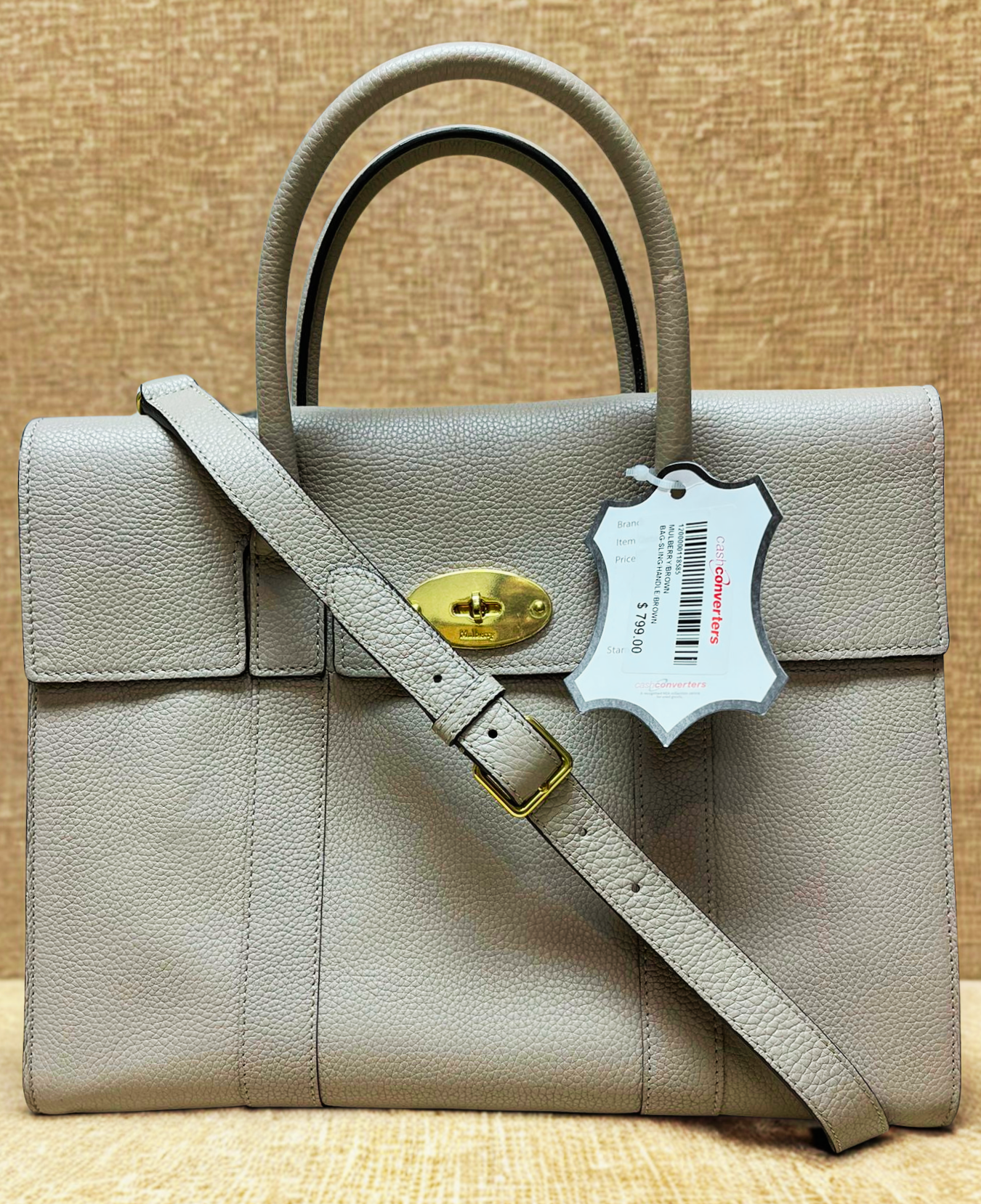 Mulberry Beige Leather Bayswater Satchel Main image